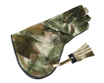 Leather Falconry Glove: Double Layer Bird Handling Gloves
