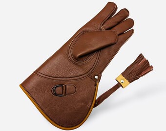 Gant de fauconnerie en cuir - gants de fauconnerie - gants de manipulation d'oiseaux - gants pour animaux de compagnie - gants d'oiseau de proie - gant de fauconnerie - cadeau pour les amateurs d'oiseaux