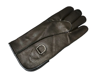 Cowhide Leather Falconry Glove: Single Layer Bird Handling
