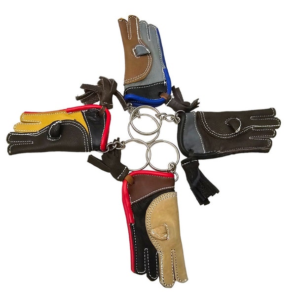 Falconry Glove - Keyring - Falconry Key Chain - One Piece Soft Leather Falconry Gloves Key Chain - Falconry Key Chain - Falconry