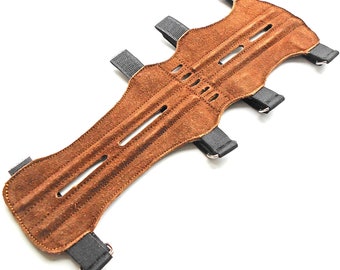 Suède-armbeschermer voor boogschieten – traditioneel schieten, 13 inch