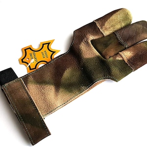 Archery Glove - Archery Shooting Glove - Shooting glove - Archery bow glove - Three finger Archery glove - Bow Glove - Archery gift