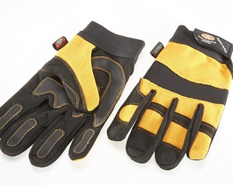 Mens Quality Mechanics Gloves - Light Weight Work Gloves - Mechanic Work Gloves - Gloves for Mechanic.