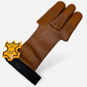 Archery Shooting Glove - Leather archery glove - Archery bow glove - Archery finger glove - Leather Archery Glove - Archery gift