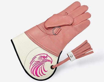 Falconry Glove - Bird Handling Gloves - Pet Gloves - Bird of Prey Gloves - Pink Falconry Glove - Falconry Gloves for Ladies - Hawk Gloves