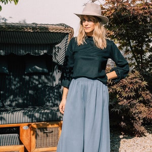 HANNA Wide Pants | Culotte pants | Blue