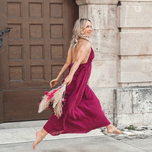 Ava Dress | berry | organic muslin | sundress | Muslin dress | maxi dress