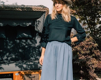 HANNA Wide Pants | Culotte pants | Blue