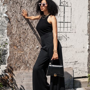 NANNA High Waist Pants / Tencel / Black