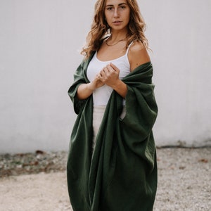 Cardigan de linho MILOU / quimono / verde