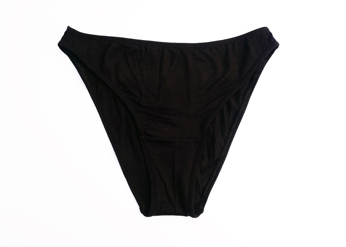 Classic High-cut Panty Underwear Black French Cut Brief - Etsy