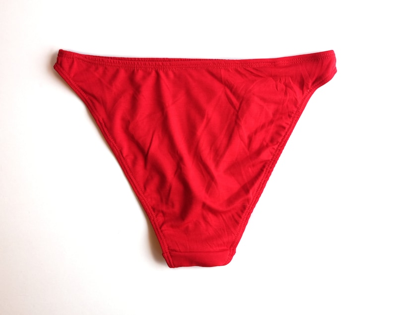 Classic Red Panties High French Cut Etsy