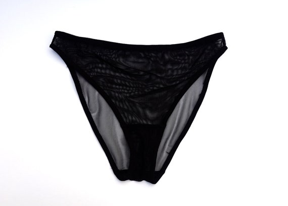 Sheer Mesh High-cut Panty Underwear Black Classic French Cut See