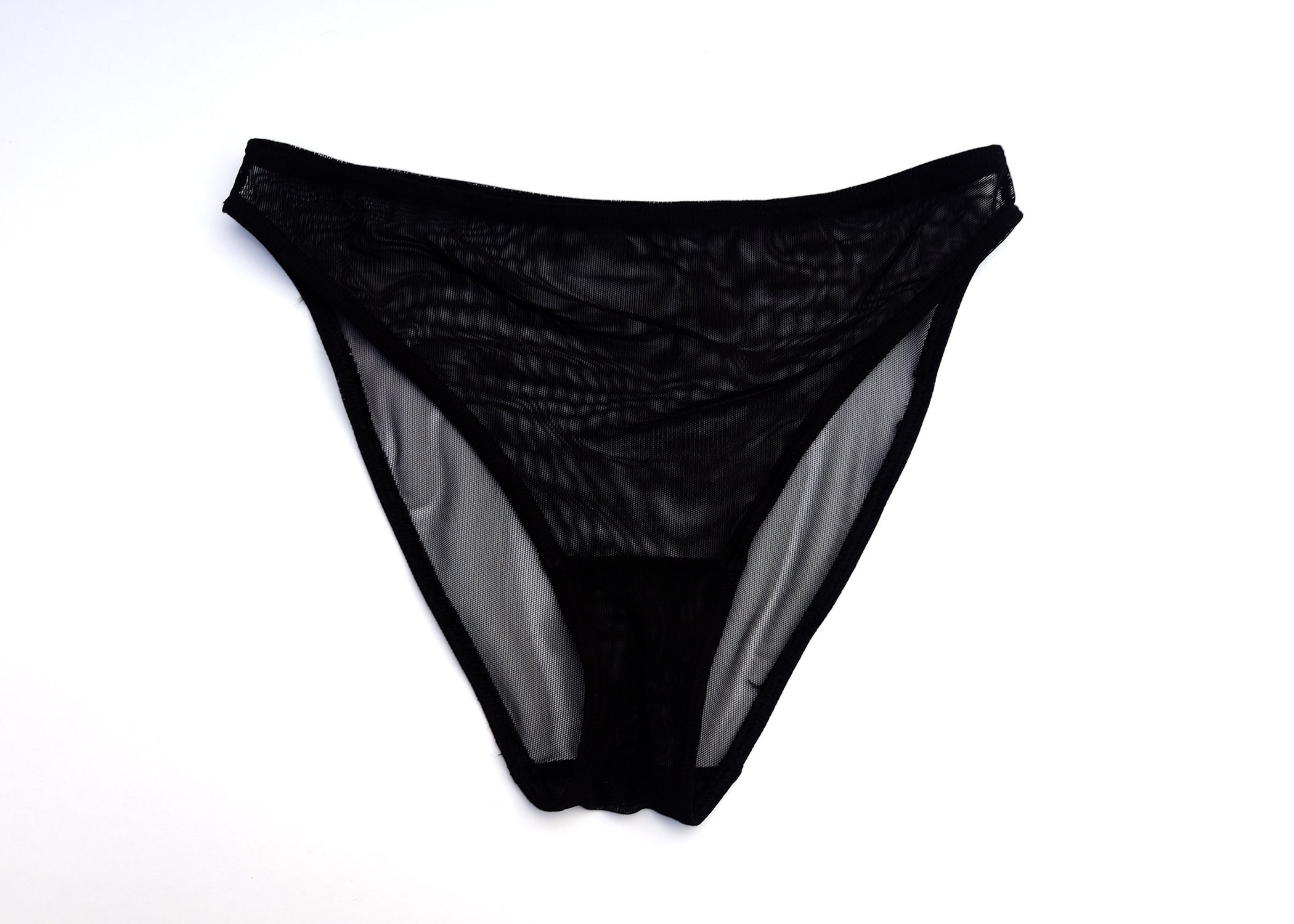 Sheer Mesh High Cut Panty Underwear Black Classic French Cut See Through Panties See Through