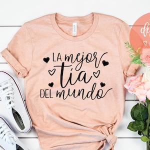 Spanish SVG Mejor Tia Files, Spanish SVG files for Cricut and Silhouette, Spanish Best Tia SVG Sayings
