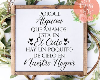 Short Spanish Memorial Quotes Saying In Spanish | Etsy