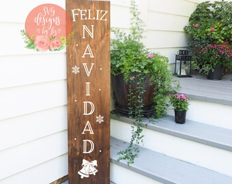 Spanish Christmas SVG Feliz Navidad, Entry Sign Spanish SVG Cut and Vector Files for Cricut and Silhouette, Navidad Svg Sayings