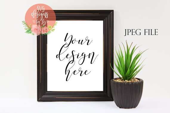 Download Styled Black Frame Mockup Farmhouse Mockup Frame Modern Etsy