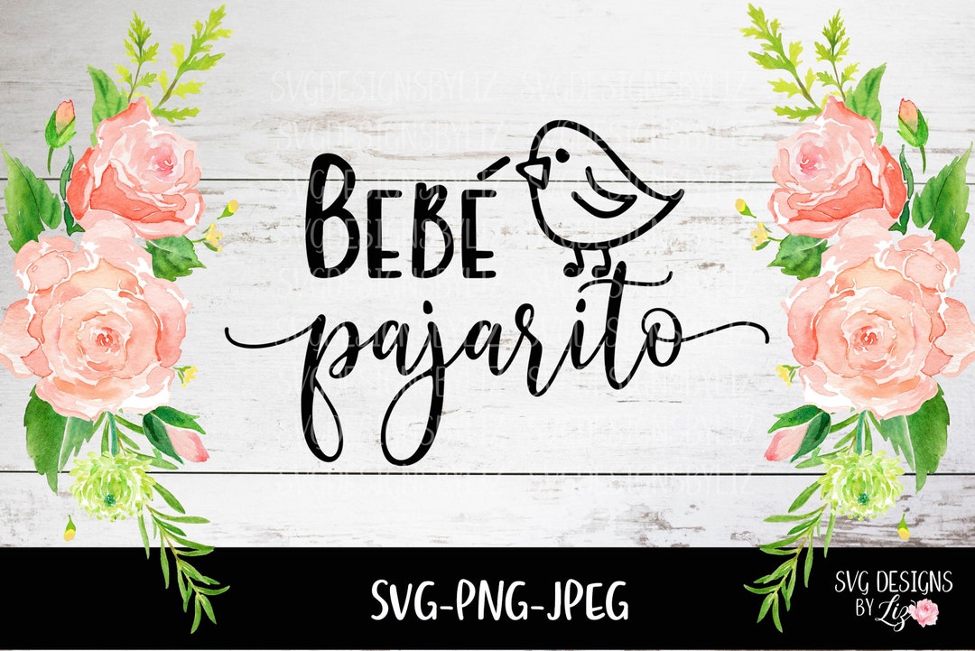 Spanish SVG Bebe Pajarito, Spanish Cut Vector Files for Silhouettes and