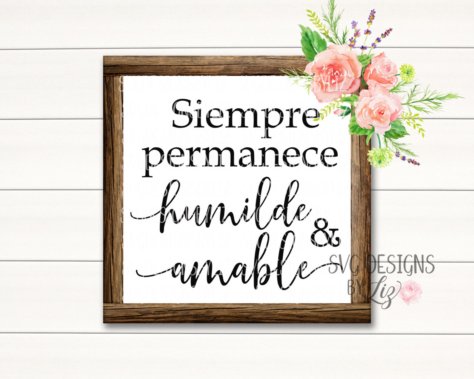 Humble and Kind Spanish Svg File Spanish Vector and Cut Files Etsy