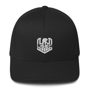 Fat Tire Mountain Bike Flexfit Fitted Hat Cream on Charcoal