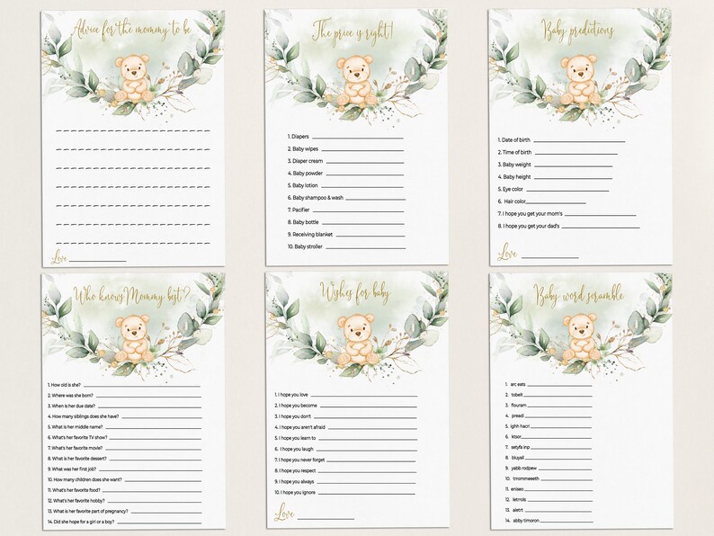 Virtual Baby Shower Full Bundle Virtual Baby Shower Etsy