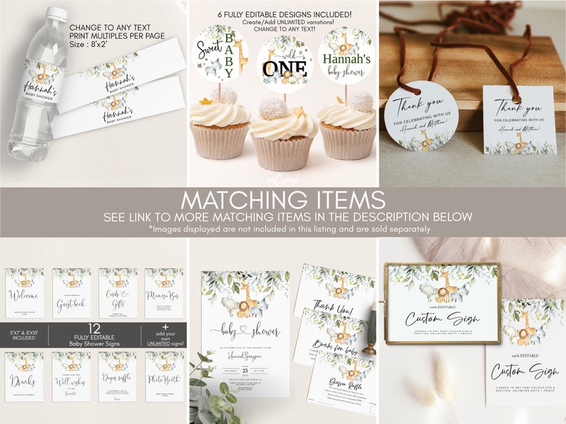 Virtual Baby Shower Full Bundle Virtual Baby Shower Invite Etsy