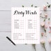 Dirty Words Game for Ladies Night, Bachelorette Party, Bridal Shower ...