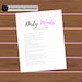 Dirty Minds Bachelorette Party Game | Printable | Bridal Shower Game ...