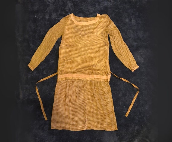 S | Geometric Deco 1920s Day Dress