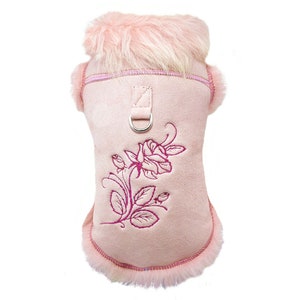 DX Winter coat for dog, jacket natural sheepskin, lambskin, genuine leather , toscana