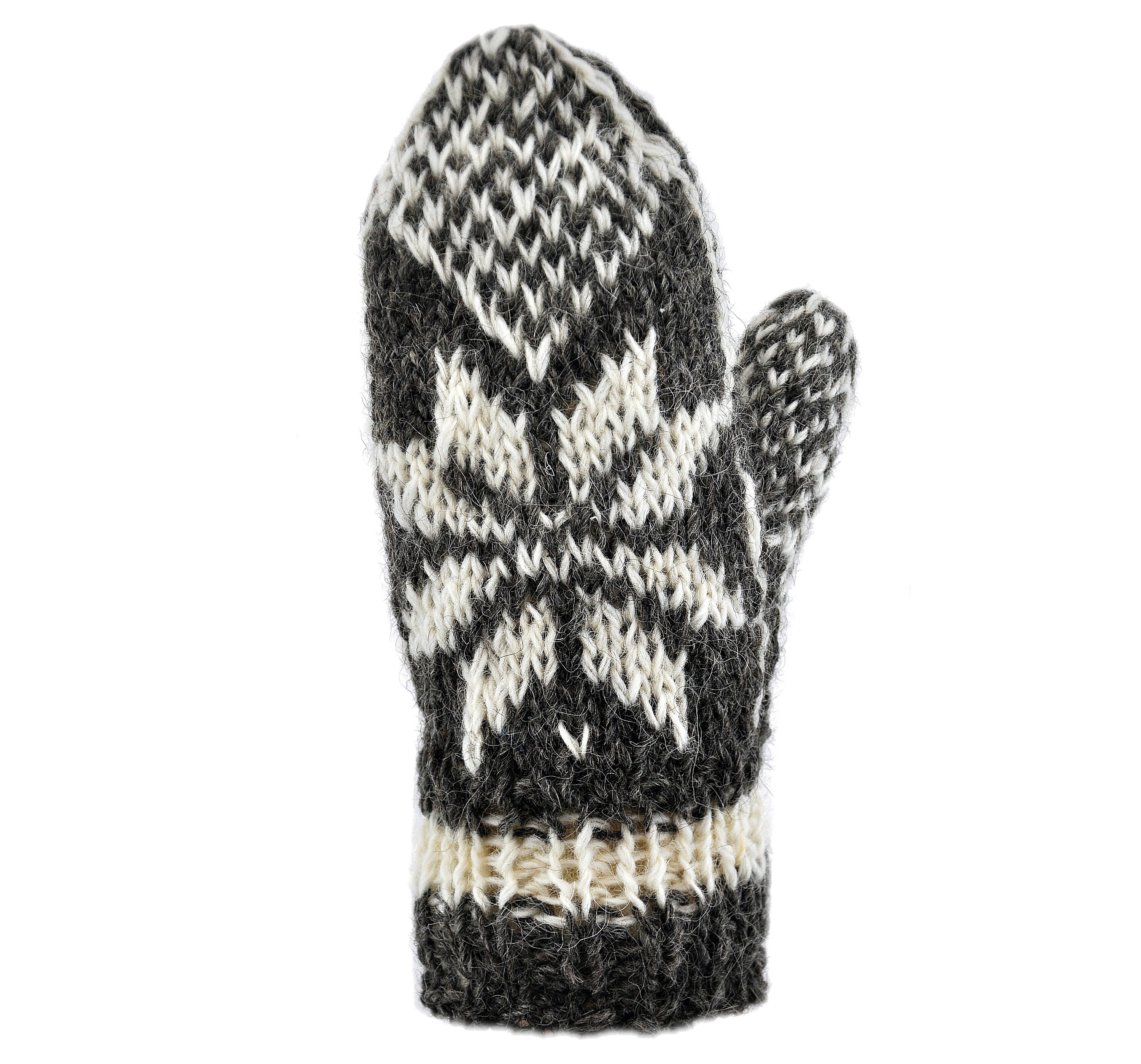 DX Winter Gloves made of natural sheep's wool , genuine, real wool , sheep, mittens , gray, white, black , dark grey