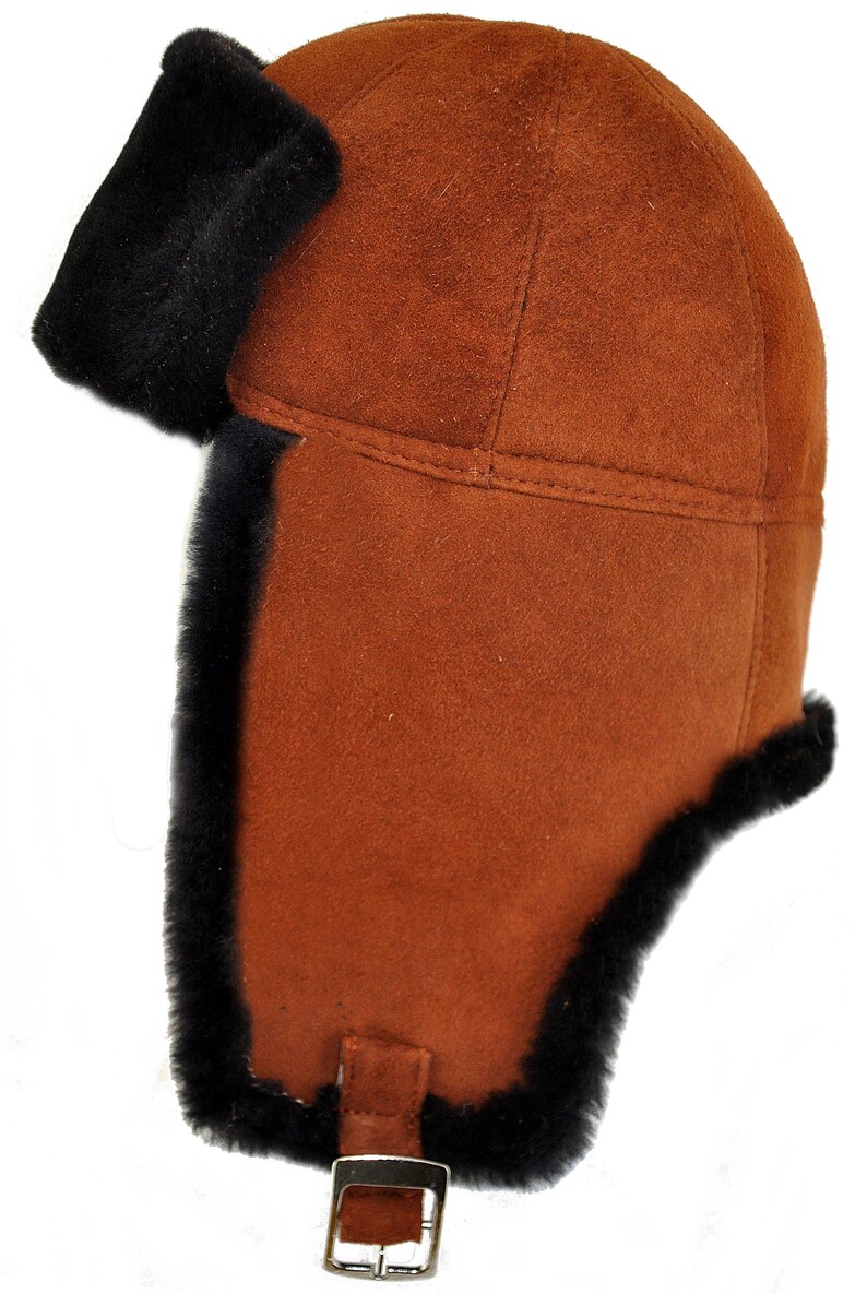 Winter sheepskin Earflaps hat with beanie pompon leather hat DX Women/'s Men/'s genuine lambskin Aviator sheepskin cup