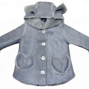 Winter children's Baby natural sheepskin , Lambskin coat , Jacket, genuine lambskin, Leather , parka, short coat, warm coat, fur,