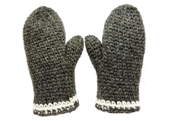 DX Winter Gloves made of natural sheep s wool genuine real wool sheep mittens gray white black dark grey