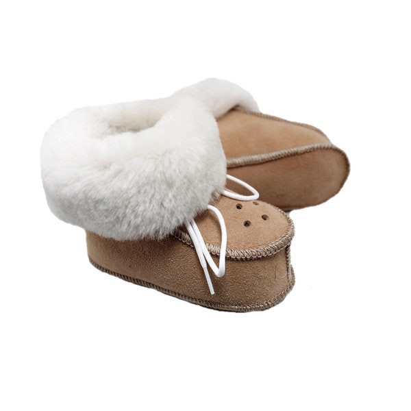 DX Baby Lambskin Shoes Baby Shoes , Bottes , Velcro , Chaussures en fourrure réelle Crawlers, Pantoufles Baby Madchen, Garçons , Cuir