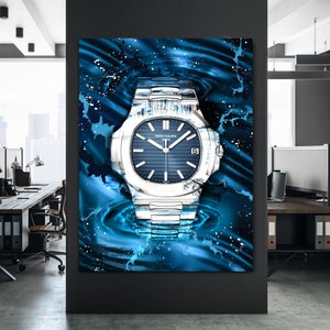 Patek Philippe Nautilus XIV - Luxury Watch Artwork, Canvas Wall Art, Modern Wall Art, Watch Poster, Custom Canvas Prints, Watch Art