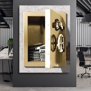 Safe Money Vault II - Canvas wall art, Wall prints, Framed wall art, Canvas print, Extra large canvas wall art, Home office decor