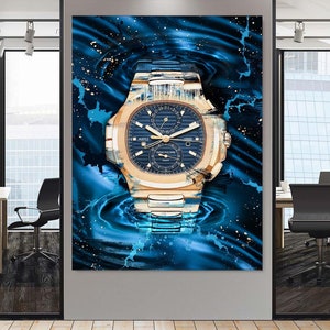 Patek Philippe Nautilus XIV - Luxury Watch Artwork, Canvas Wall Art, Modern Wall Art, Watch Poster, Custom Canvas Prints, Watch Art