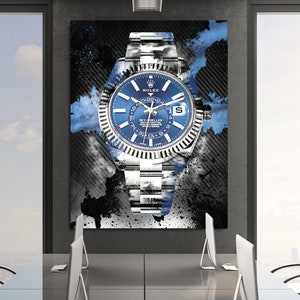 Rolex Sky dweller - XIV - Luxury Watch Artwork, Canvas Wall Art, Modern Wall Art, Watch Poster, Custom Canvas Prints, Watch Art