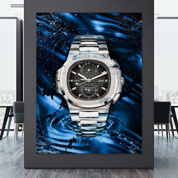 Patek Philippe Nautilus Chrono XIV - Luxury Watch Artwork, Canvas Wall Art, Modern Wall Art, Watch Poster, Custom Canvas Prints, Watch Art