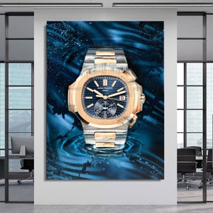 Patek Philippe Nautilus XIV - Luxury Watch Artwork, Canvas Wall Art, Modern Wall Art, Watch Poster, Custom Canvas Prints, Watch Art