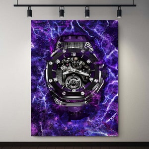 Audemars Piguet Black Panther XIV - Luxury Watch Artwork, Canvas Wall Art, Modern Wall Art, Watch Poster, Custom Canvas Prints, Watch Art