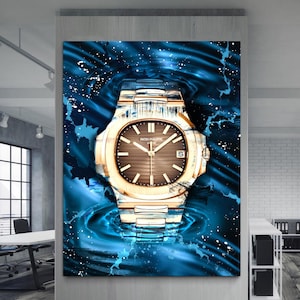Patek Philippe Nautilus XIV - Luxury Watch Artwork, Canvas Wall Art, Modern Wall Art, Watch Poster, Custom Canvas Prints, Watch Art