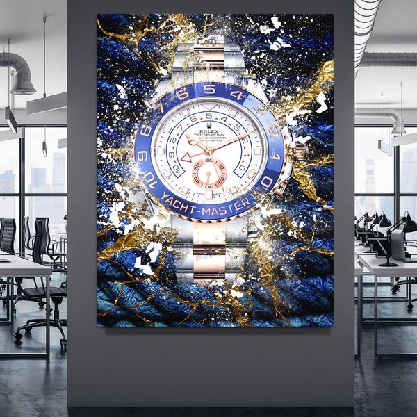 Rolex Yachtmaster Two-Tone X - Canvas art, Printable wall art, large wall art, inspirational wall art, living room wall art prints