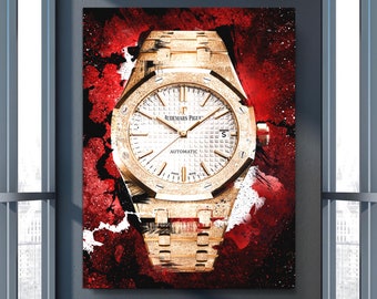Audemars Piguet Royal Oak Florentine Gold - Canvas art, Printable wall art, large wall art, inspirational wall art, wall prints, home office