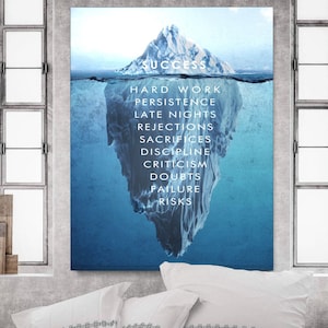 Inspirational Wall Art - Success Iceberg XIV - Motivational Poster, Canvas Wall Art, Modern Art, Wall Art Prints, Custom Art