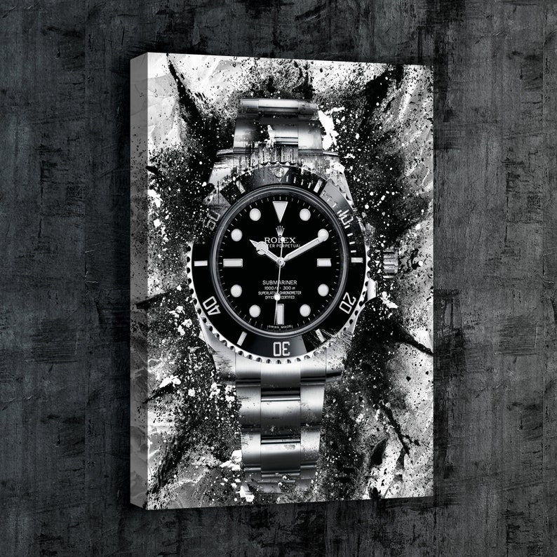 Rolex Submariner II Canvas wall art Wall prints Framed Etsy