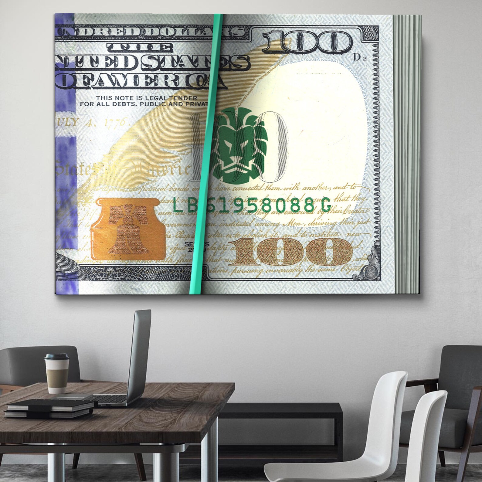 Money Stack Canvas Art Printable Wall Art Large Wall Art Etsy