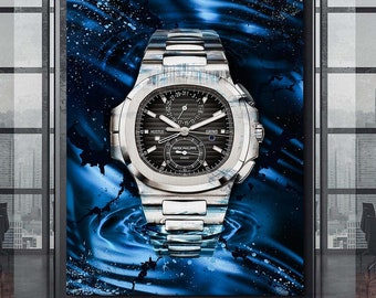 Patek Philippe Nautilus Chronograph IV - Watch Art Canvas wall art,  Wall prints, Framed wall art, Canvas print, Extra large canvas wall art